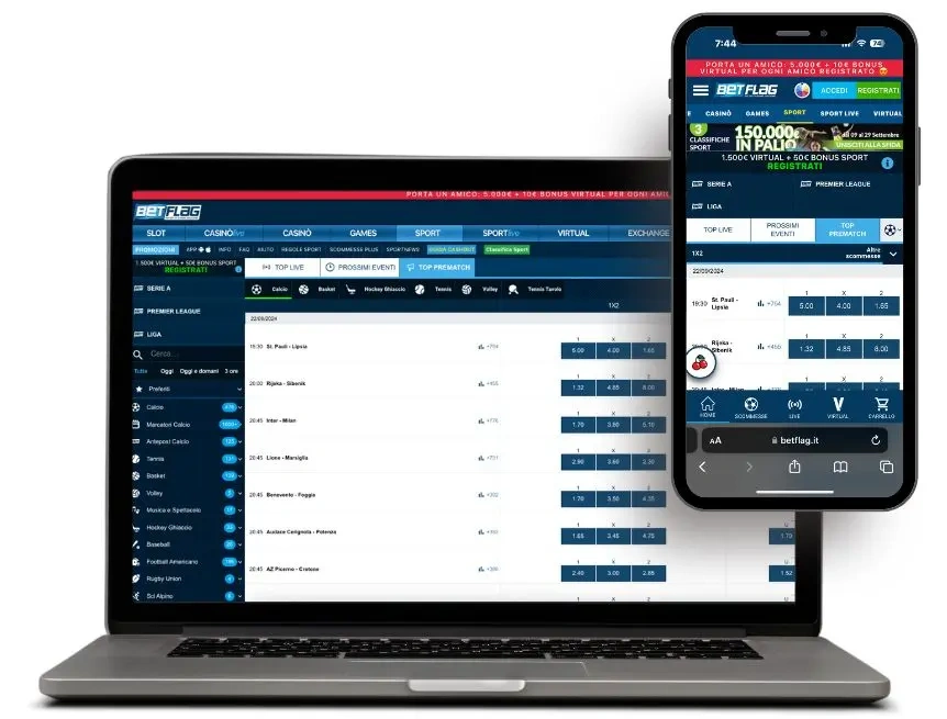 Capture d'écran de l'app BetFlag Casino